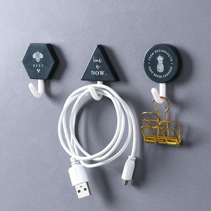 3 Packs of Nordic Wind Bathroom Hooks