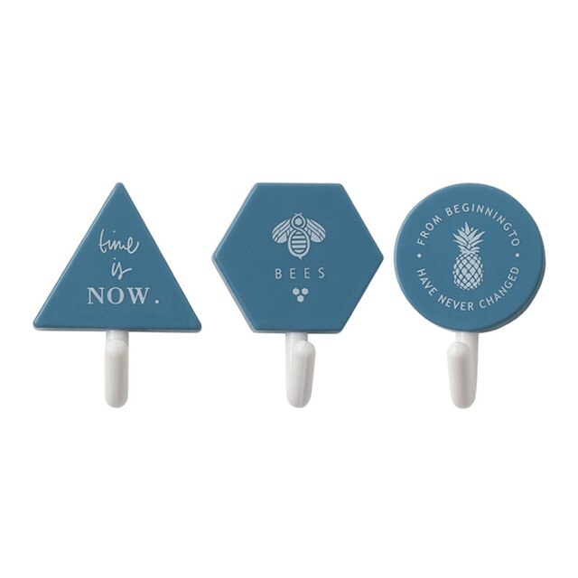 3 Packs of Nordic Wind Bathroom Hooks