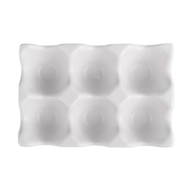 6 Grids Of Egg Holder Ceramic