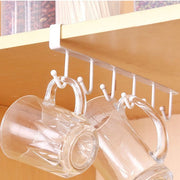 6 Hooks Kitchen Organization Rack