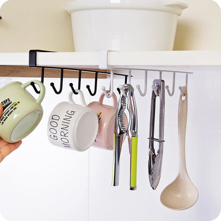 6 Hooks Kitchen Organization Rack