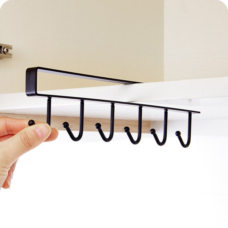 6 Hooks Kitchen Organization Rack