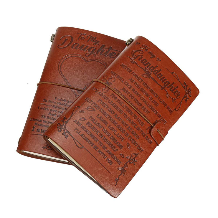 Vintage Engraved Leather Journal