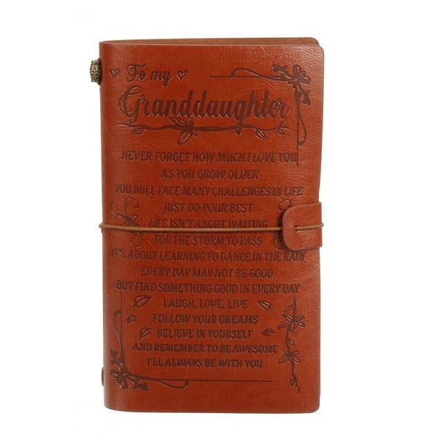 Vintage Engraved Leather Journal