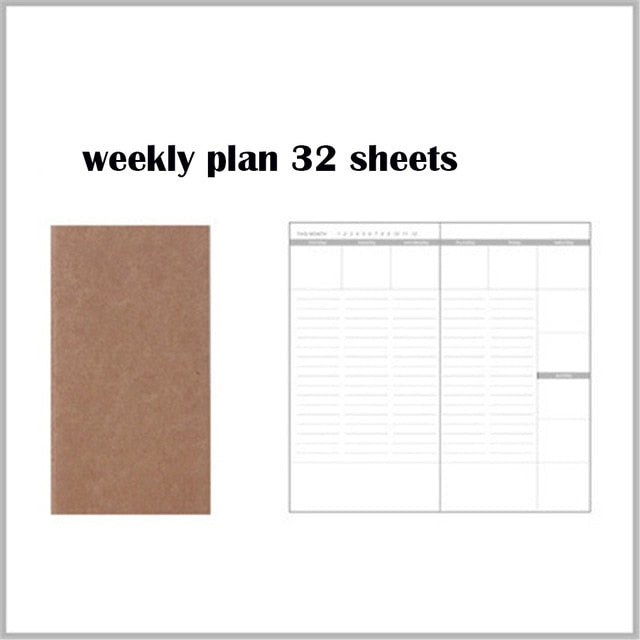 32 Sheets Vintage Kraft Paper Notebook