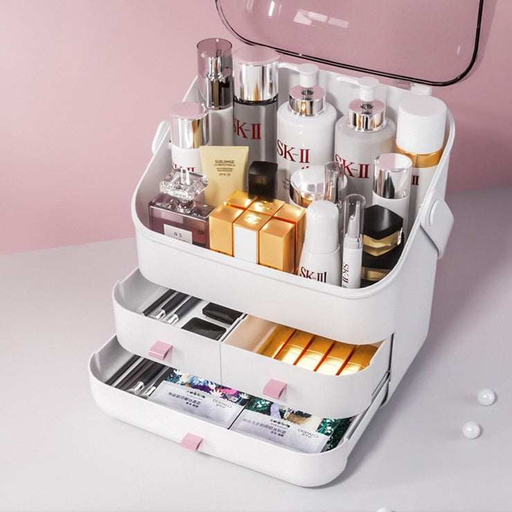 White Makeup organizer