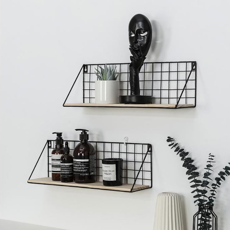 Wooden Iron Decorative Shelves