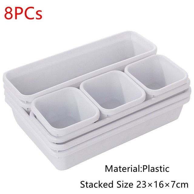 8PCs Home Drawer Organizer Box