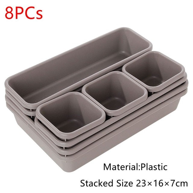 8PCs Home Drawer Organizer Box