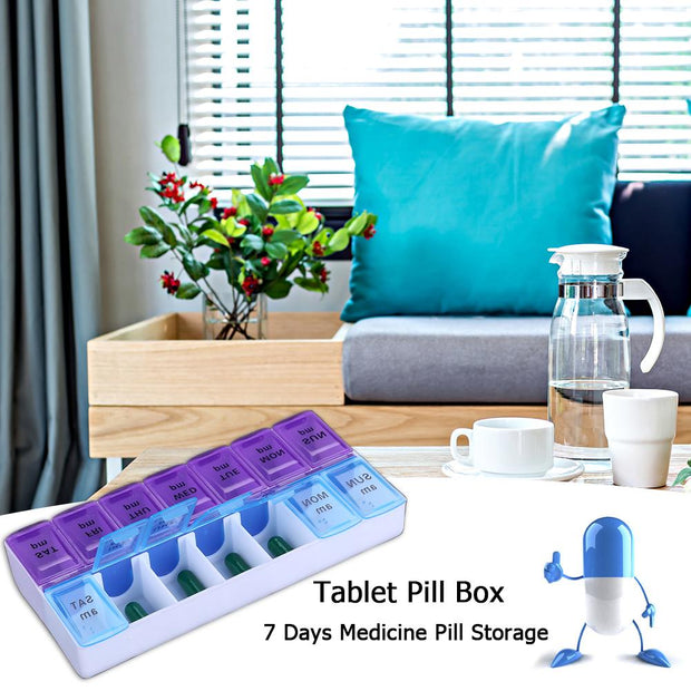 7 Days Weekly Medicine Tablet Dispenser