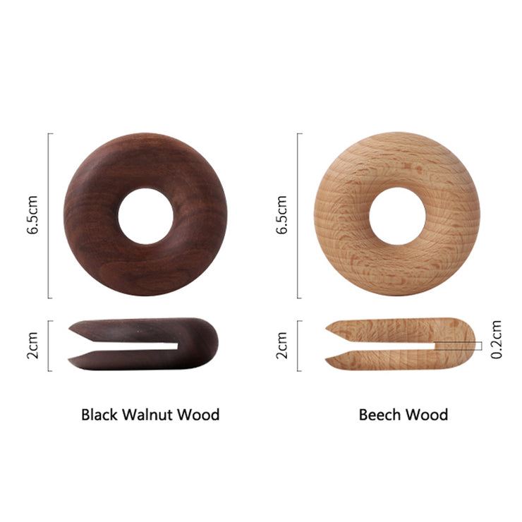 2Pcs Wooden Bag Clips