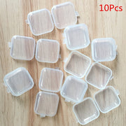 5/10Pcs Mini Portable Plastic Transparent Storage Boxes