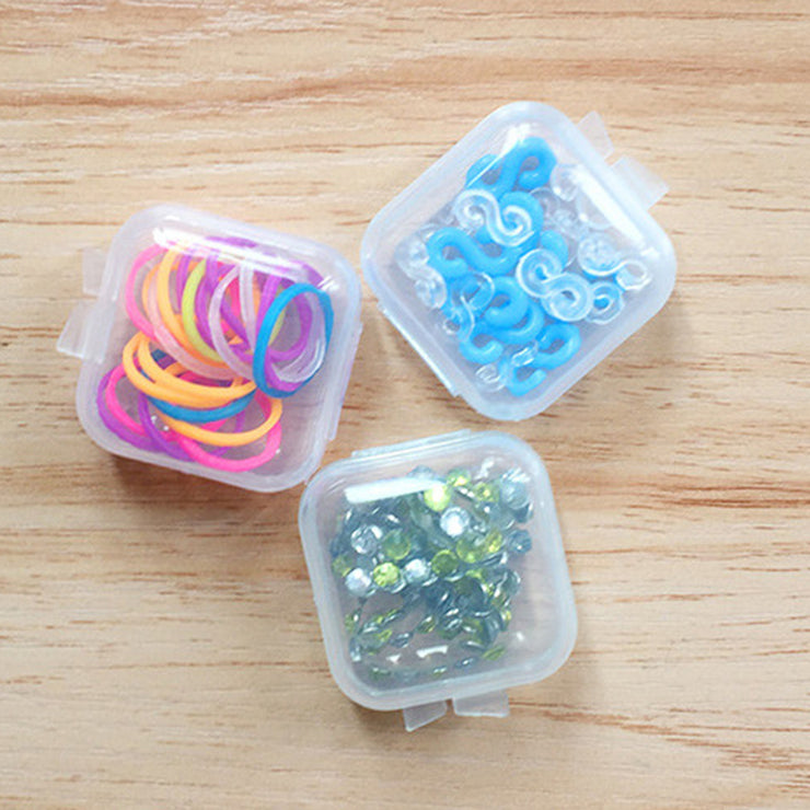 5/10Pcs Mini Portable Plastic Transparent Storage Boxes