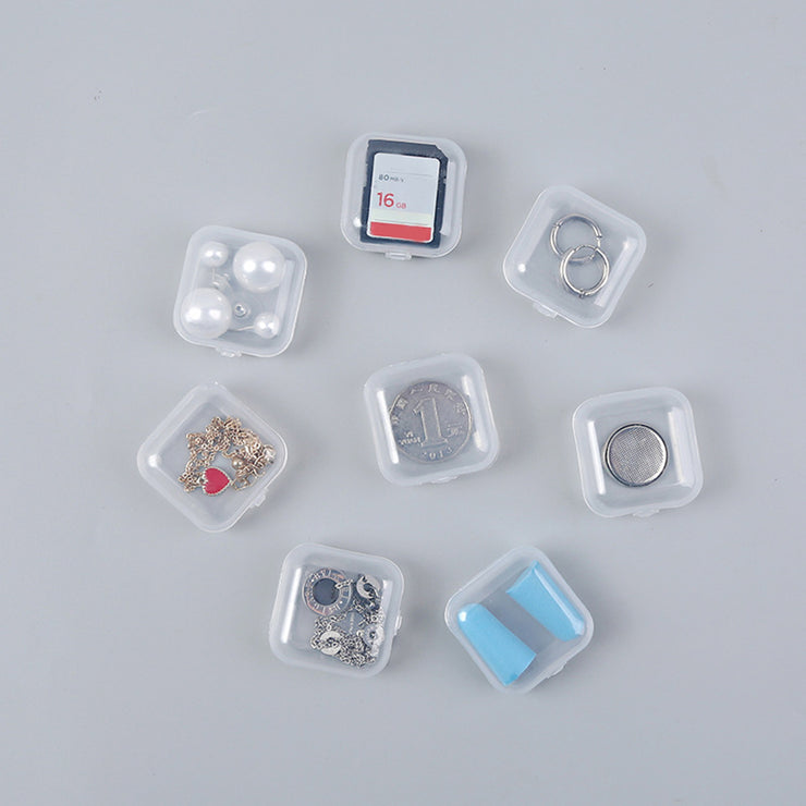 5/10Pcs Mini Portable Plastic Transparent Storage Boxes