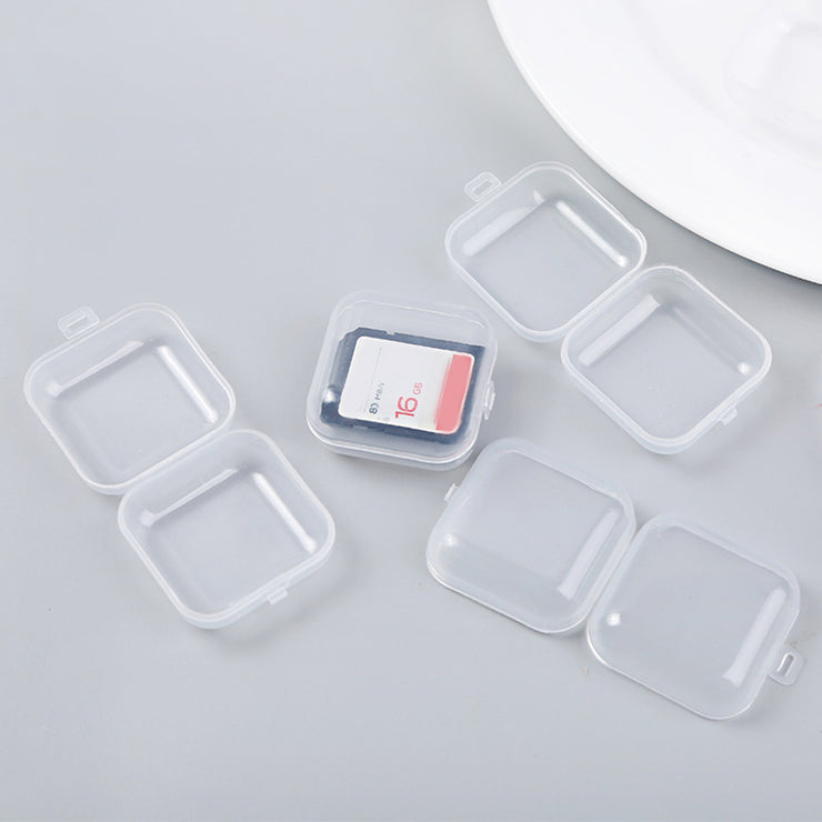 5/10Pcs Mini Portable Plastic Transparent Storage Boxes