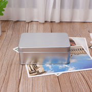 Delicate Small Metal Tin Silver Storage Box