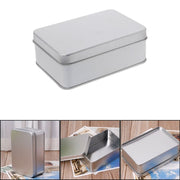 Delicate Small Metal Tin Silver Storage Box