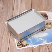 Delicate Small Metal Tin Silver Storage Box